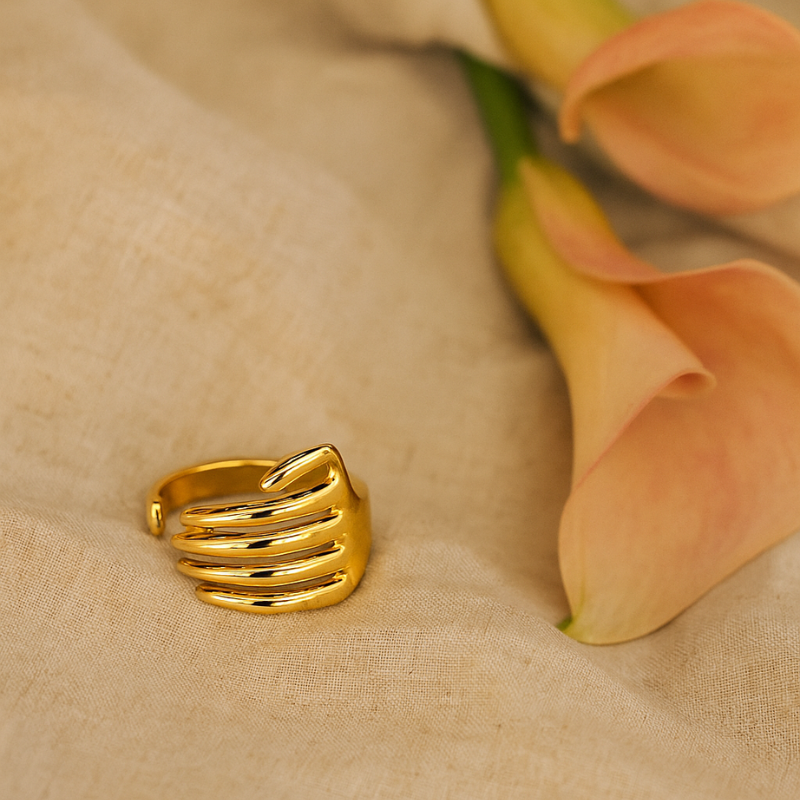 Hand Hold Trendy Ring