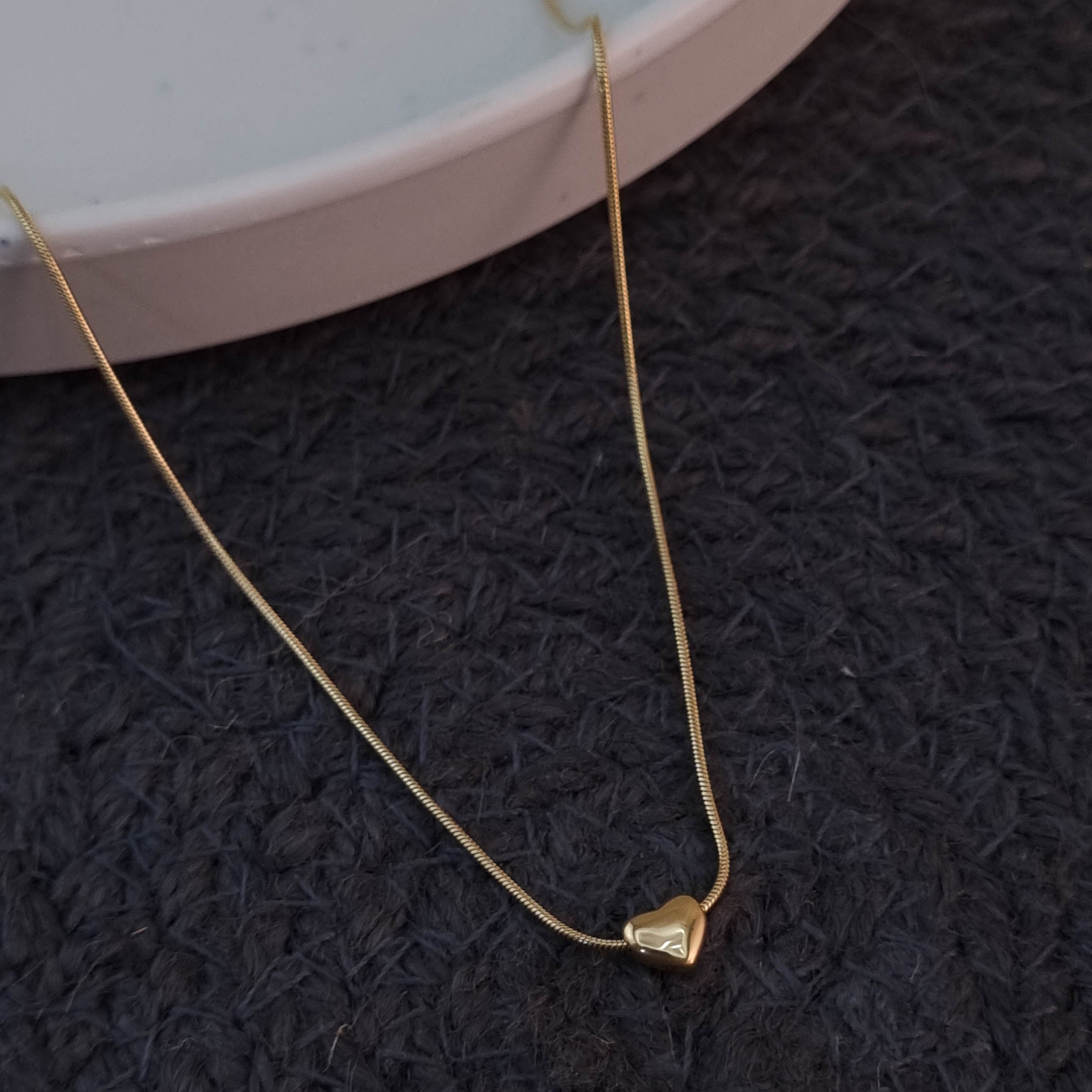 Shimmera Small Heart Anti tarnish Gold Plated Open Heart Pendant