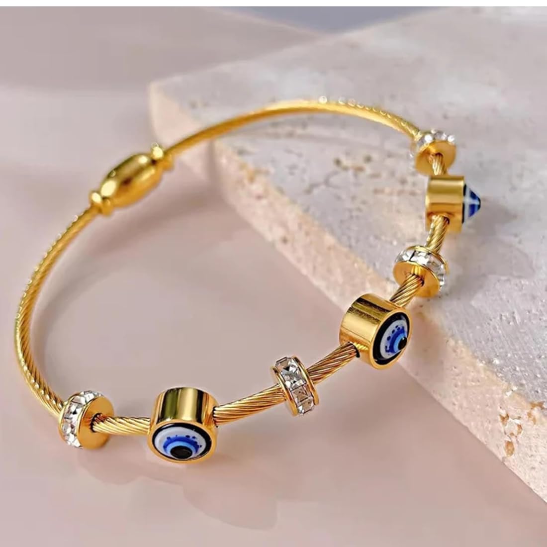 Evil Eye Bracelet Kada Protects Your Energy | Latest Stylish Cuff Bangle |