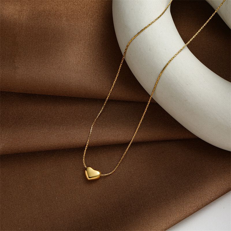Shimmera Small Heart Anti tarnish Gold Plated Open Heart Pendant
