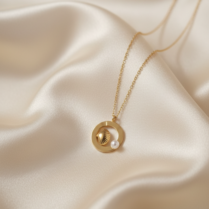 Gold Pearl Chain Pendants Anti Tarnish