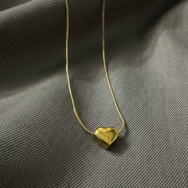Single Gold Heart Chain Gold Plated
