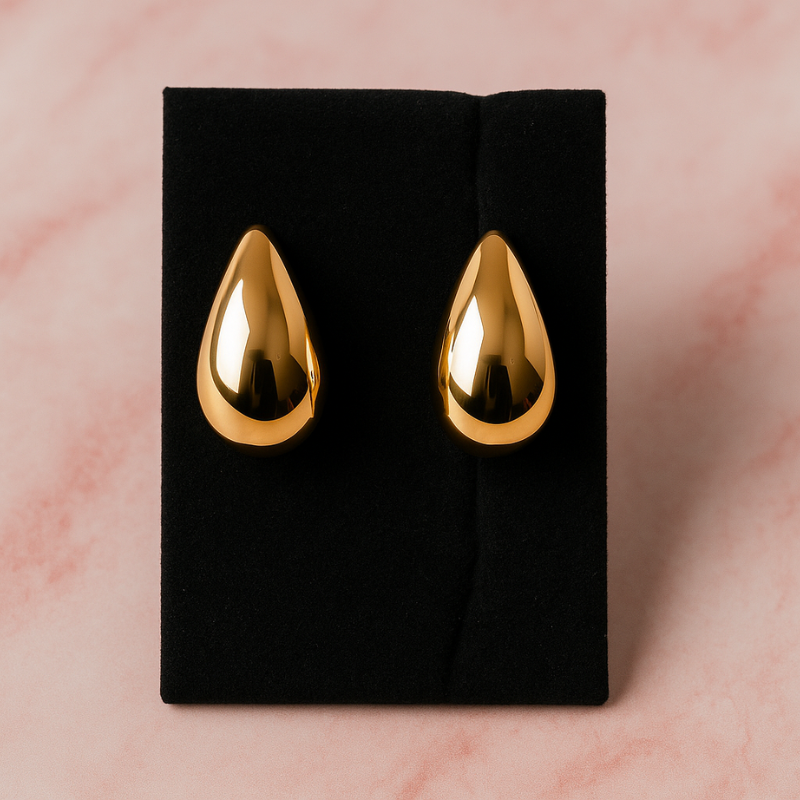 Golden Modern Style Earring