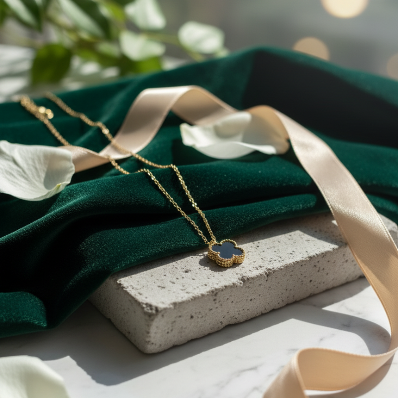 Dual Side Black & White Pendant Anti Tarnished