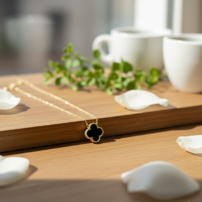 Dual Side Black & White Pendant Anti Tarnished