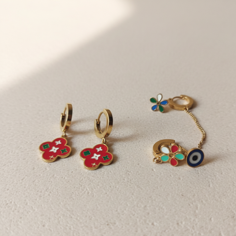 Pack Of #3 Earring Anti-Tarnish With 3 Different Combo