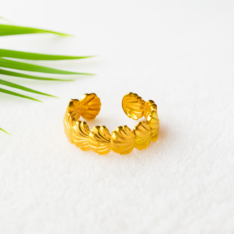 18k Gold Plated Ring Stainless Steel