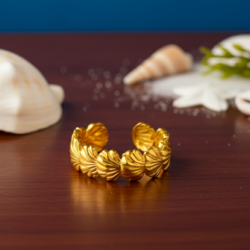 18k Gold Plated Ring Stainless Steel