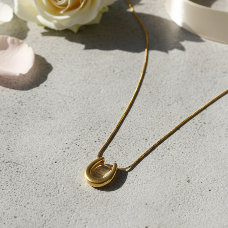 U-Shaped Gold Anti Tarnish Pendants