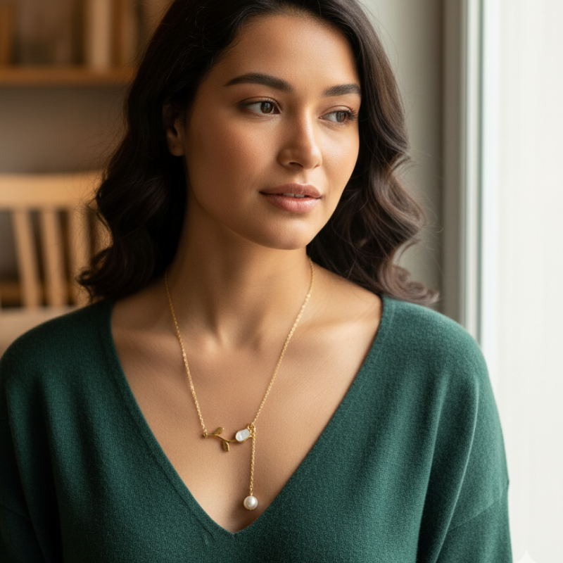 Gold-Plated Pearl Pendant Anti Tarnish