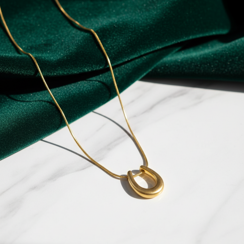 U-Shaped Gold Anti Tarnish Pendants