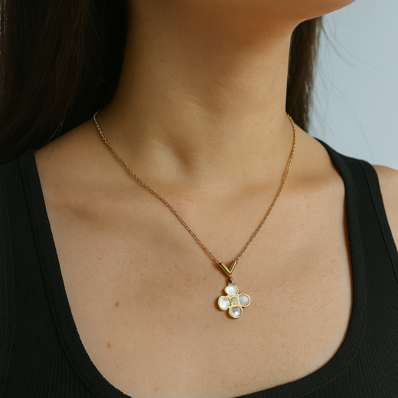 White Rock Moon Stoned Pendants Anti-Tarnished