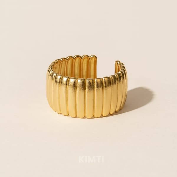 Textured Curve Line Ring