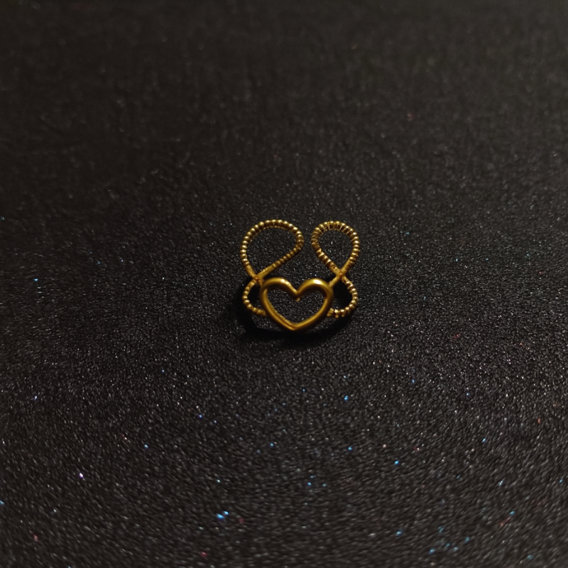 Gold Plated Heart Shaped Ring