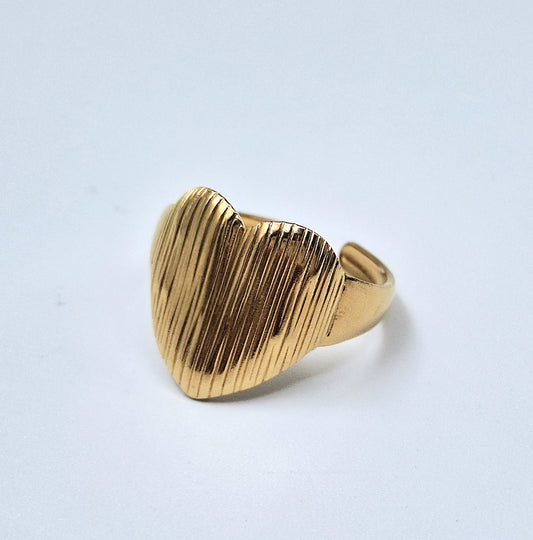 Heart Shape Ring Stainless Steel