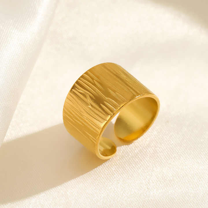 Textured Wide Band Ring