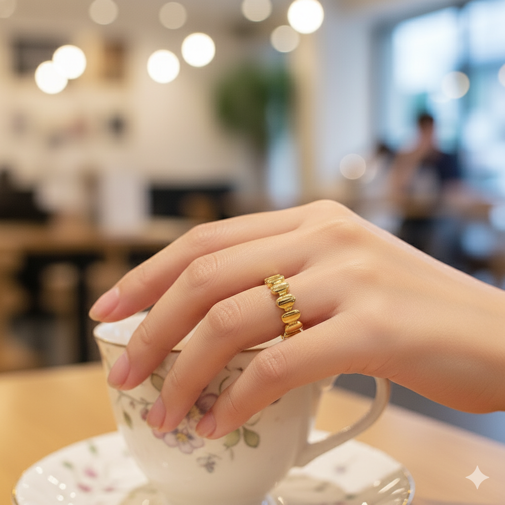 Beller Gold Plated Adjustable Ring