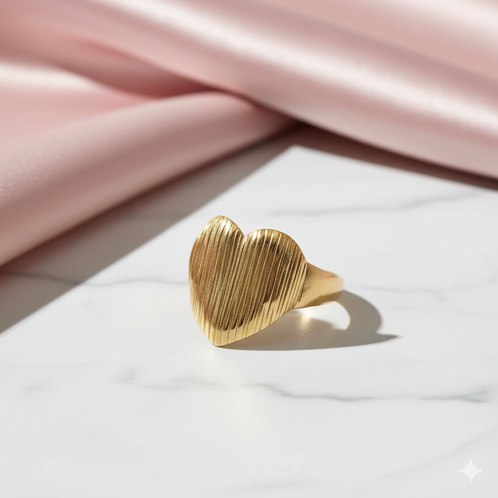 Heart Shape Ring Stainless Steel